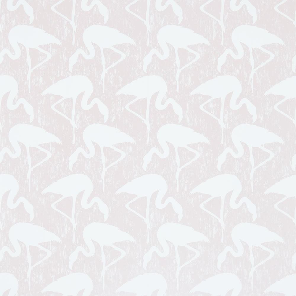 Blush Ivory Flamingos Vintage Ii Sanderson Wallpaper