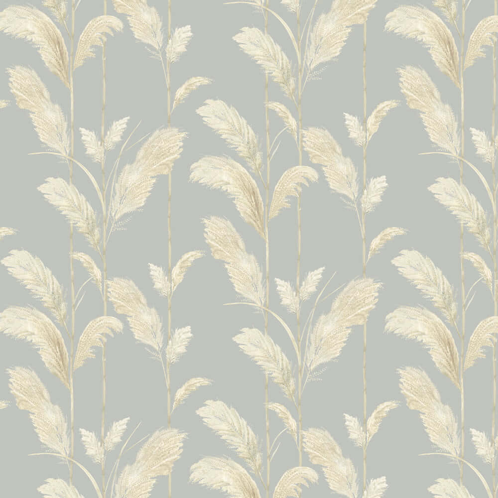Pattern Of Pampas Grass Background Wallpaper