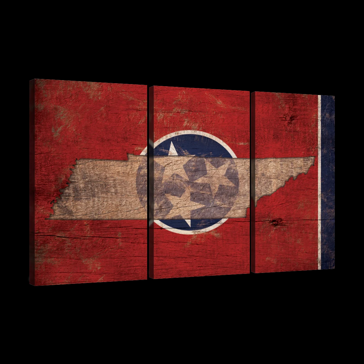 State Map Over Tennessee Flag Art S Prints Frames Posters