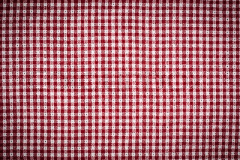9886610 red and white gingham checkered tablecloth background with