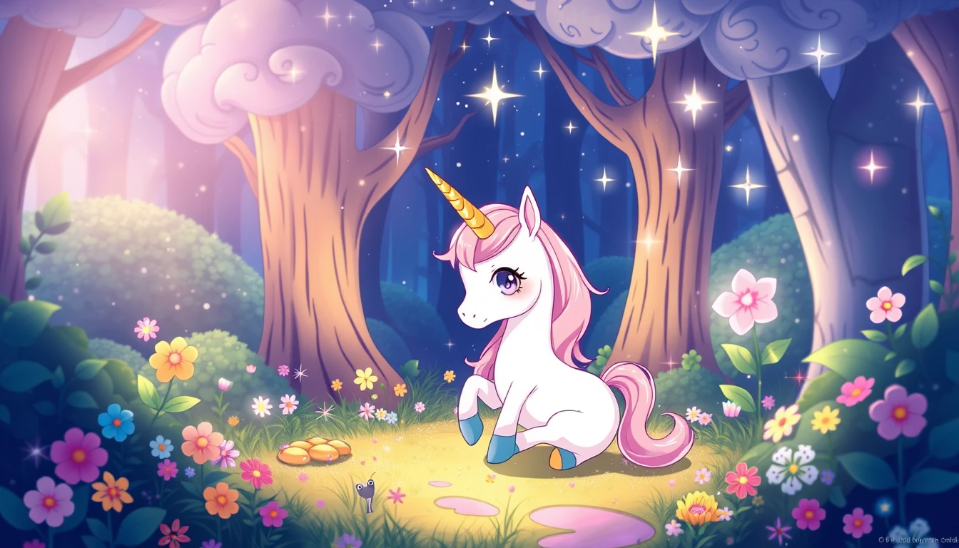Cute Anime Unicorn Wallpaper