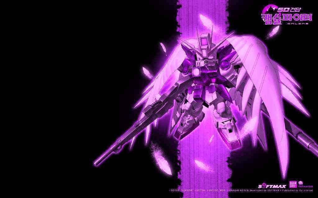 Sd Gundam Wing Zero Custom Purple Wallpaper