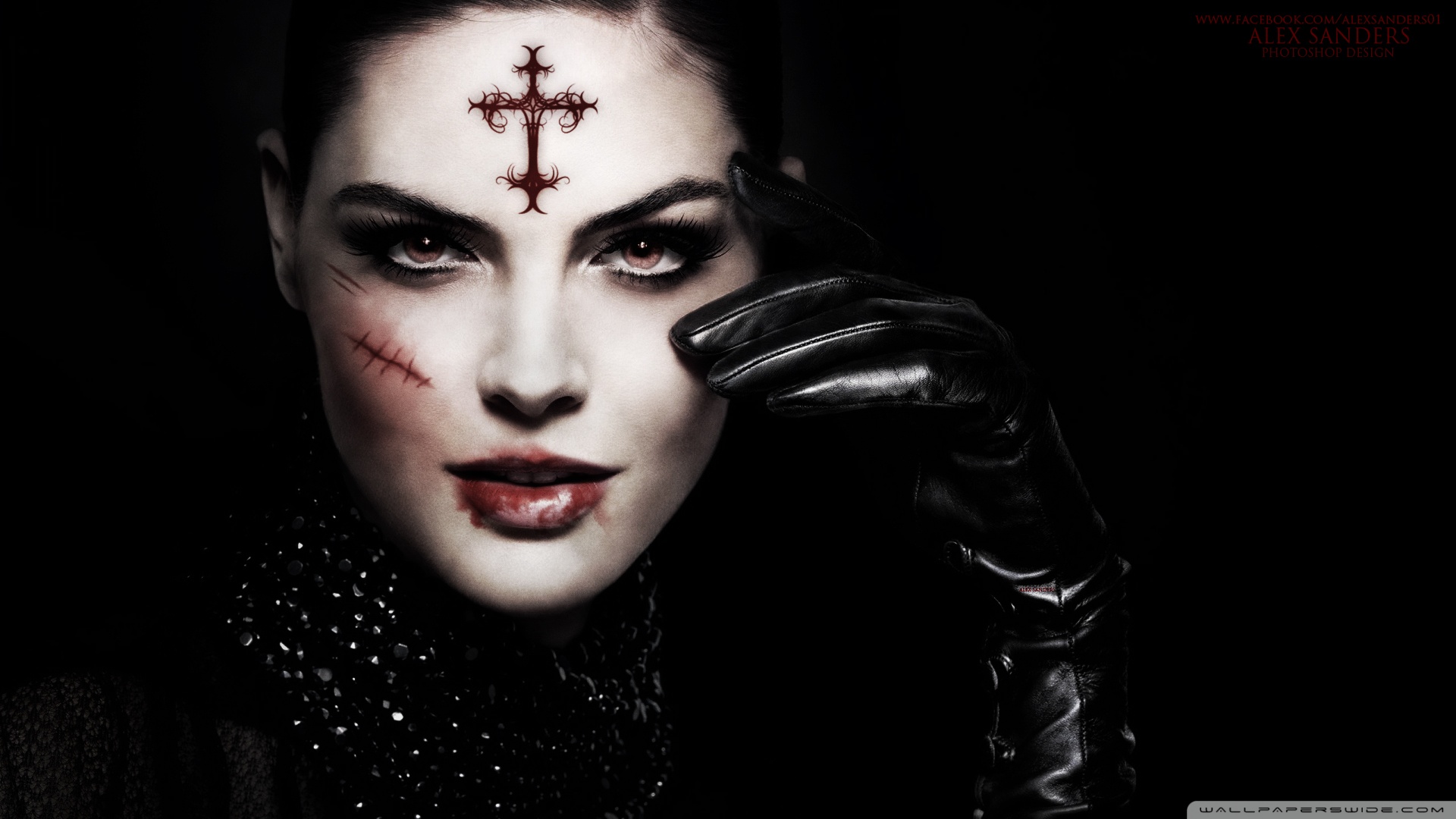 Gothic Girl Dark Vampire Fantasy Wallpaper
