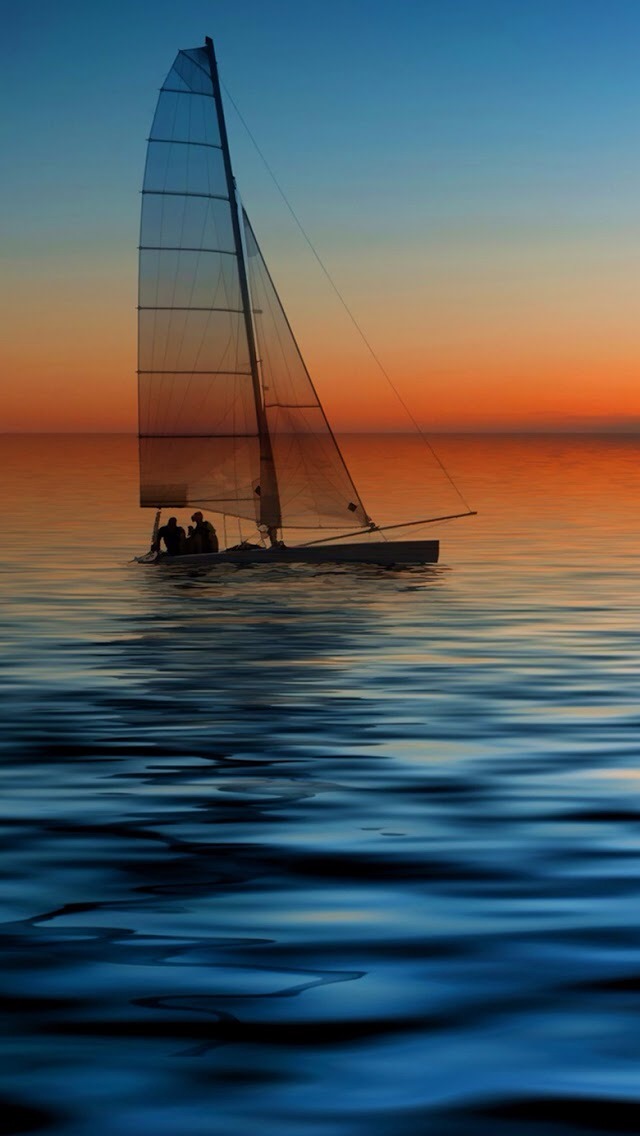 Sailboat Silhouette Wallpaper iPhone