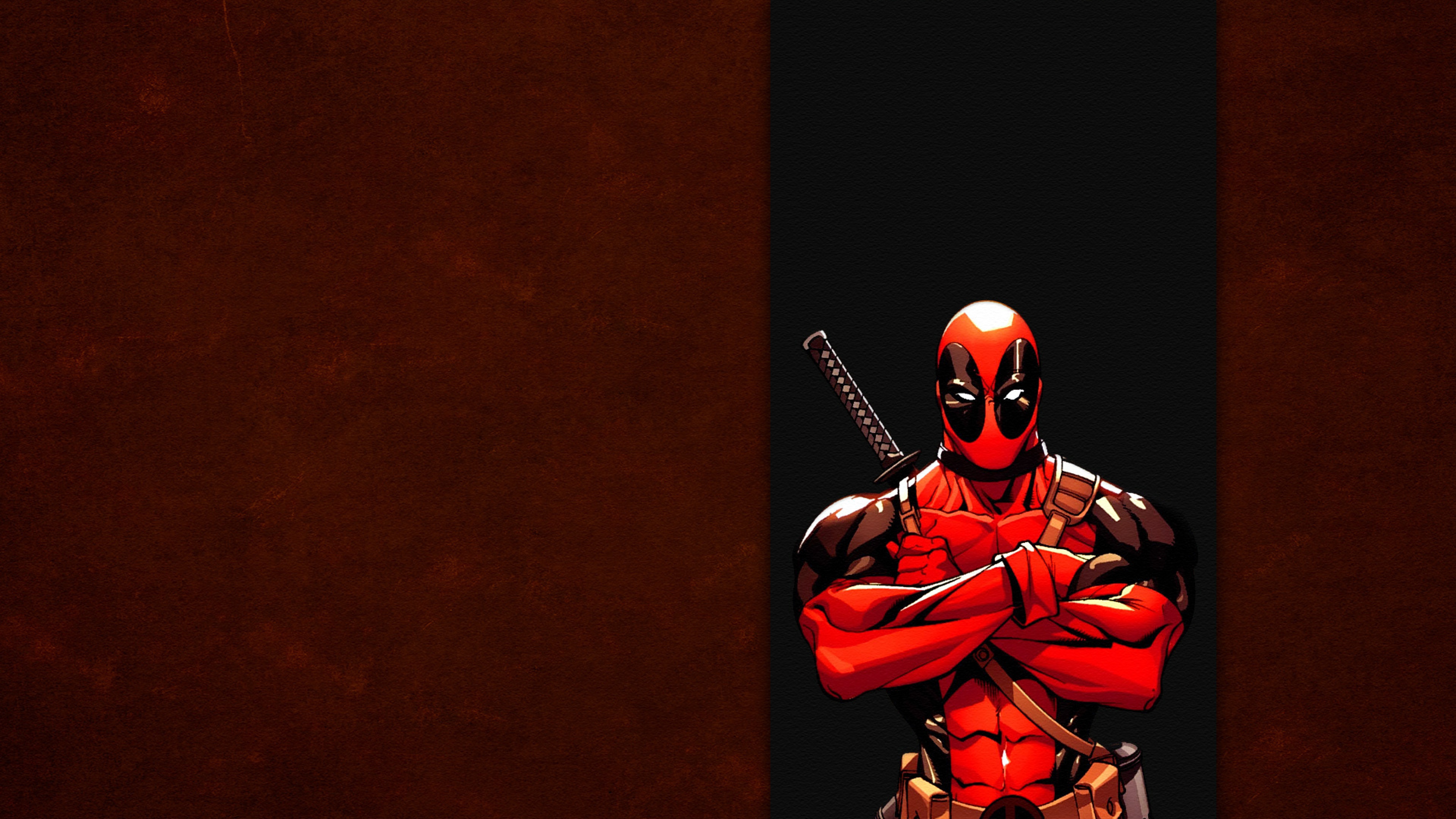 Red Wade Wilson Marvel Band Wallpaper Background 4k Ultra HD