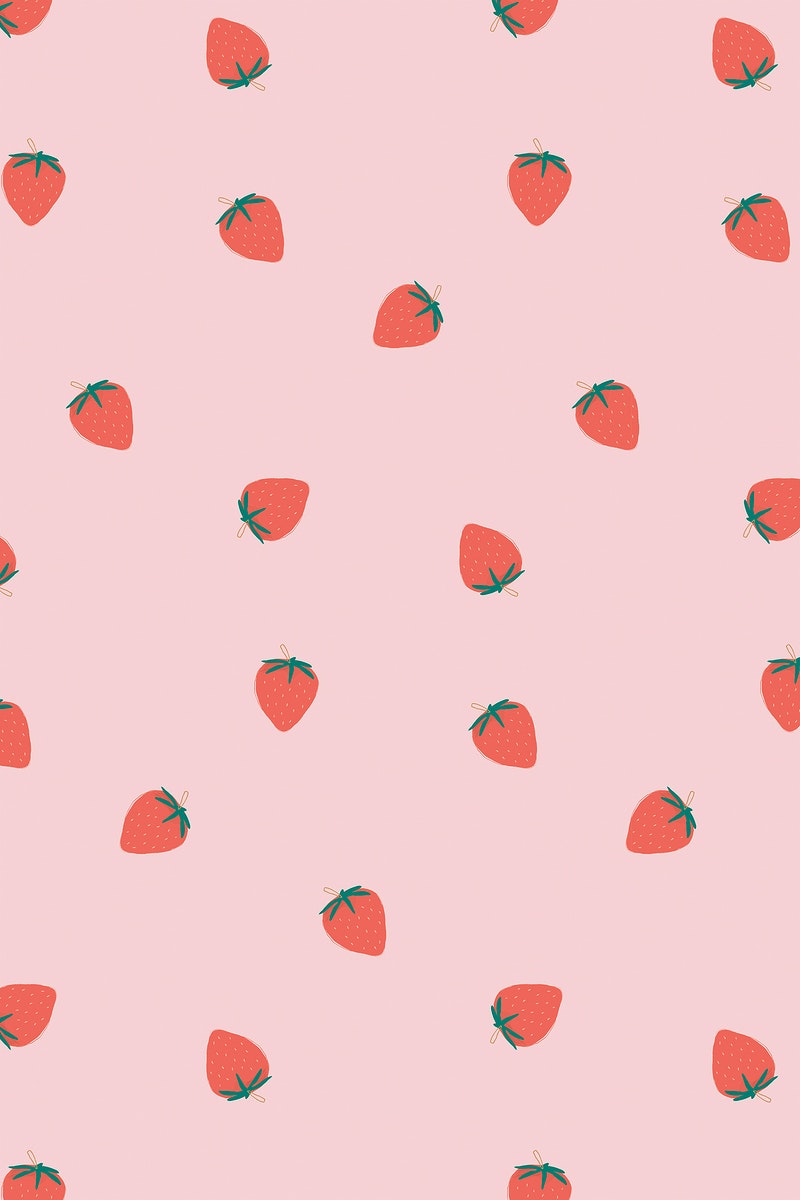 Hand Drawn Strawberry Pattern Pastel Premium Photo Rawpixel