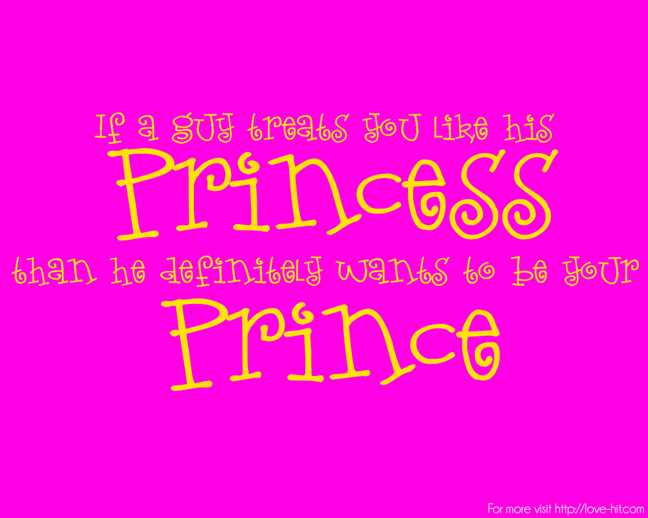 Cute Princess Love Quote Wallpaper Background
