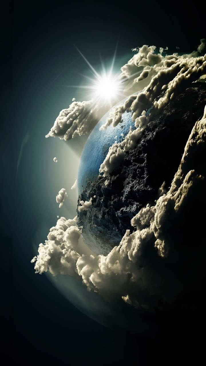 Beautiful Sky World Wallpaper Cloudy Earth From Space