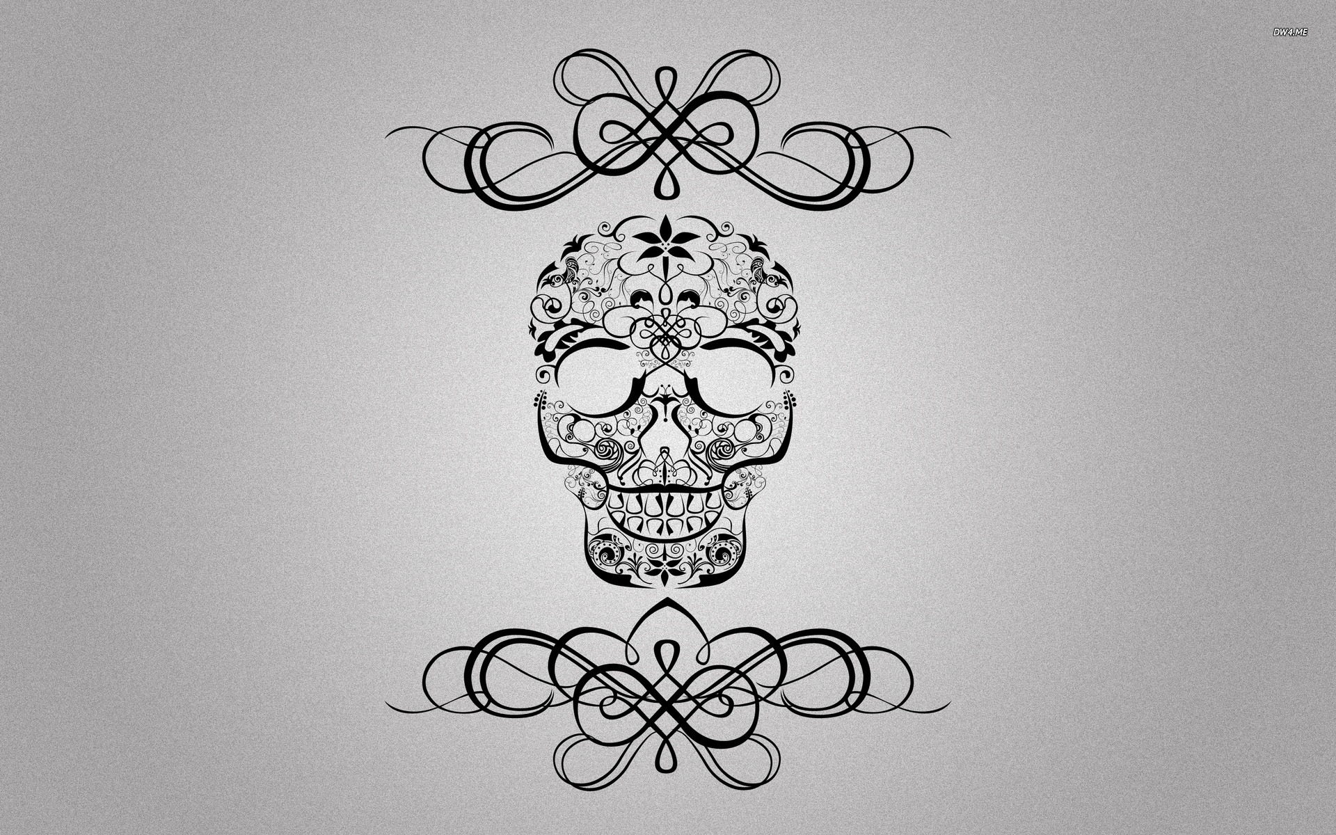 Artistic Skull Wallpaper Vector