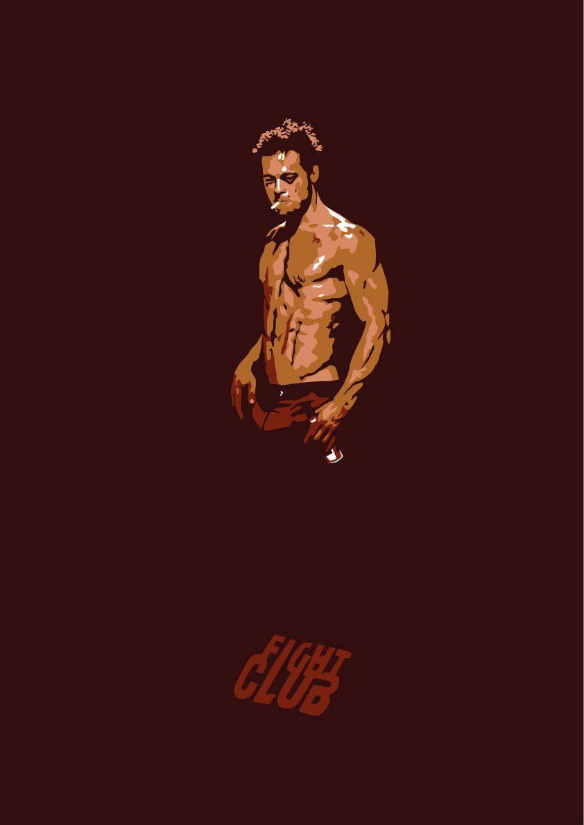 Topless Tyler Durden Fight Club Wallpaper