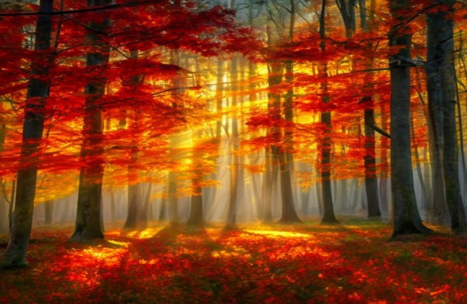Red Forest Wallpaper