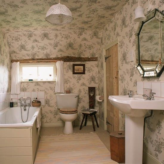 Free Download With Papered Ceiling Bathroom Wallpaper 10