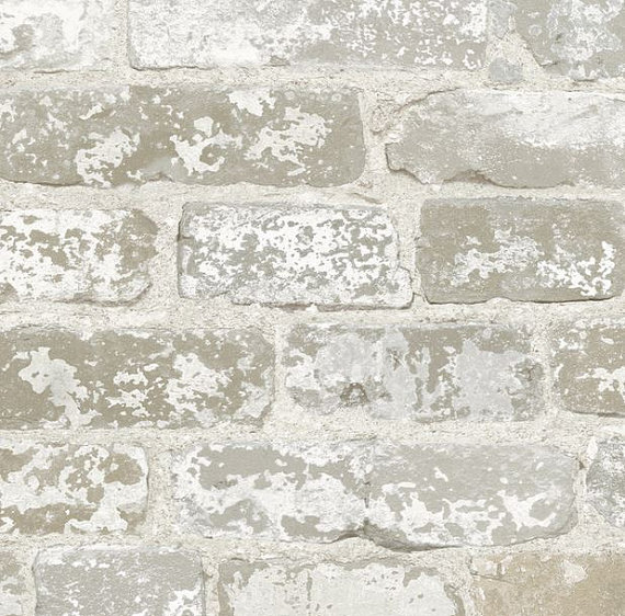 Wheathered White Gray Brick Mortar Wall Distressed Stone Rustic