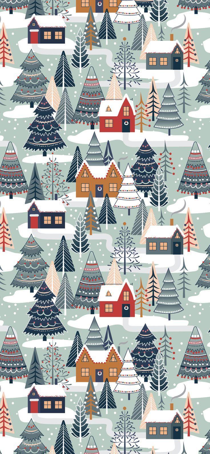 Holiday Village In Winter By Meghanmarie Christmas