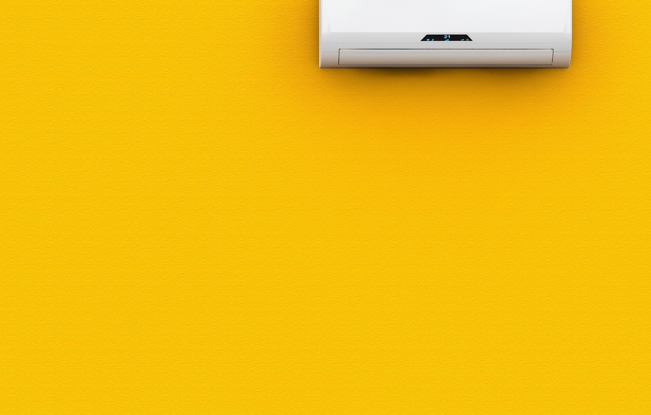 Wallpaper Wall Yellow Air Conditioning Image For Desktop