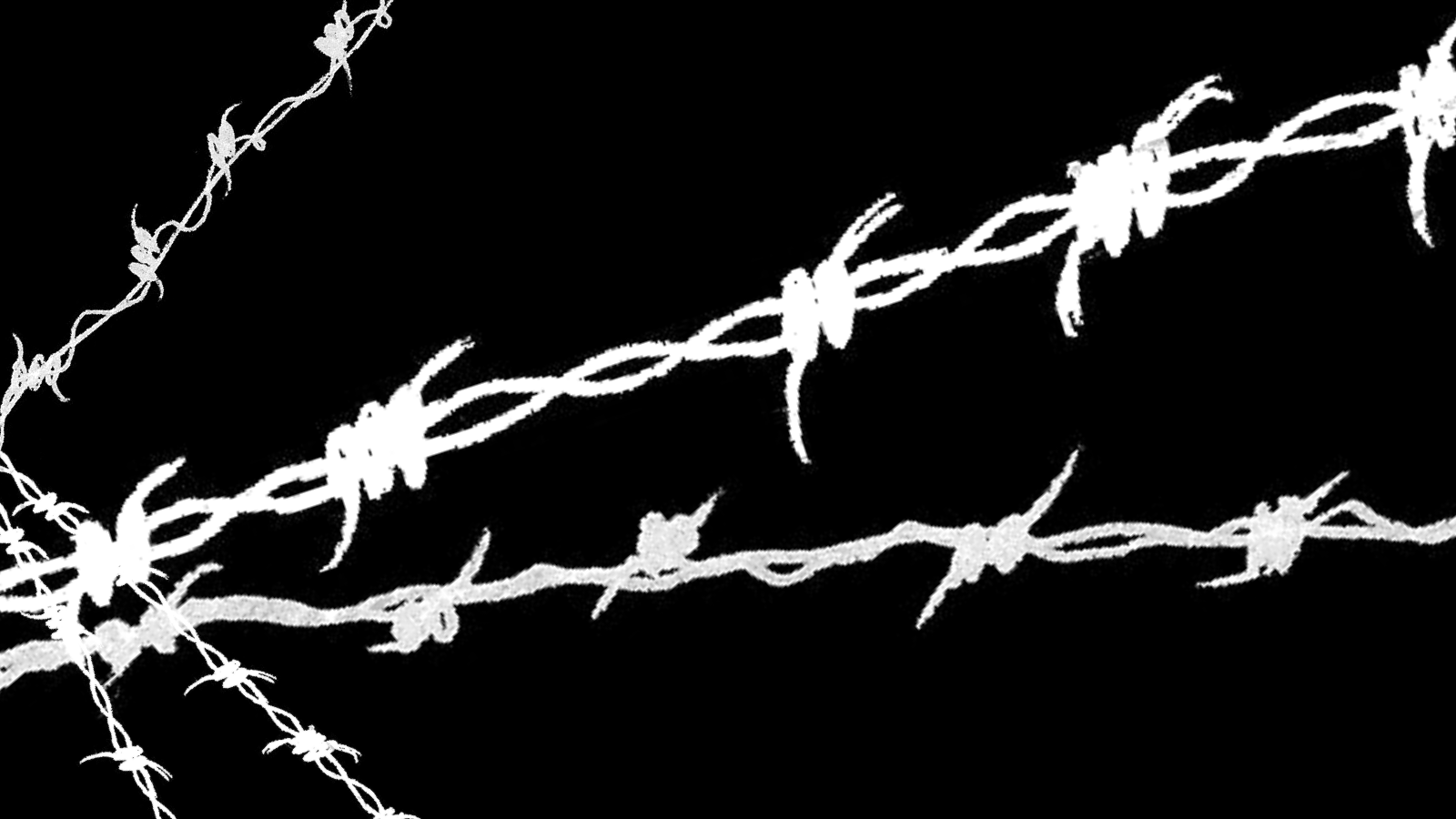 Black White Barbed Wire Blackhound HD Wallpaper General