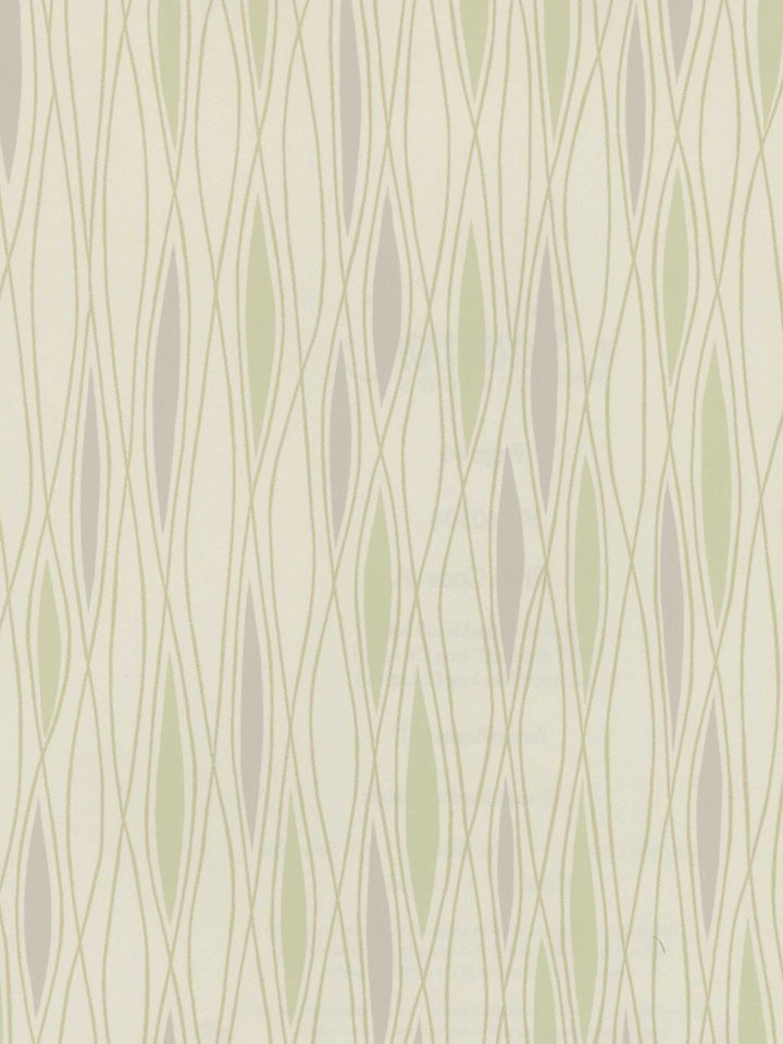 Beige FS40304 Geometric Leaf Pattern Wallpaper Traditional