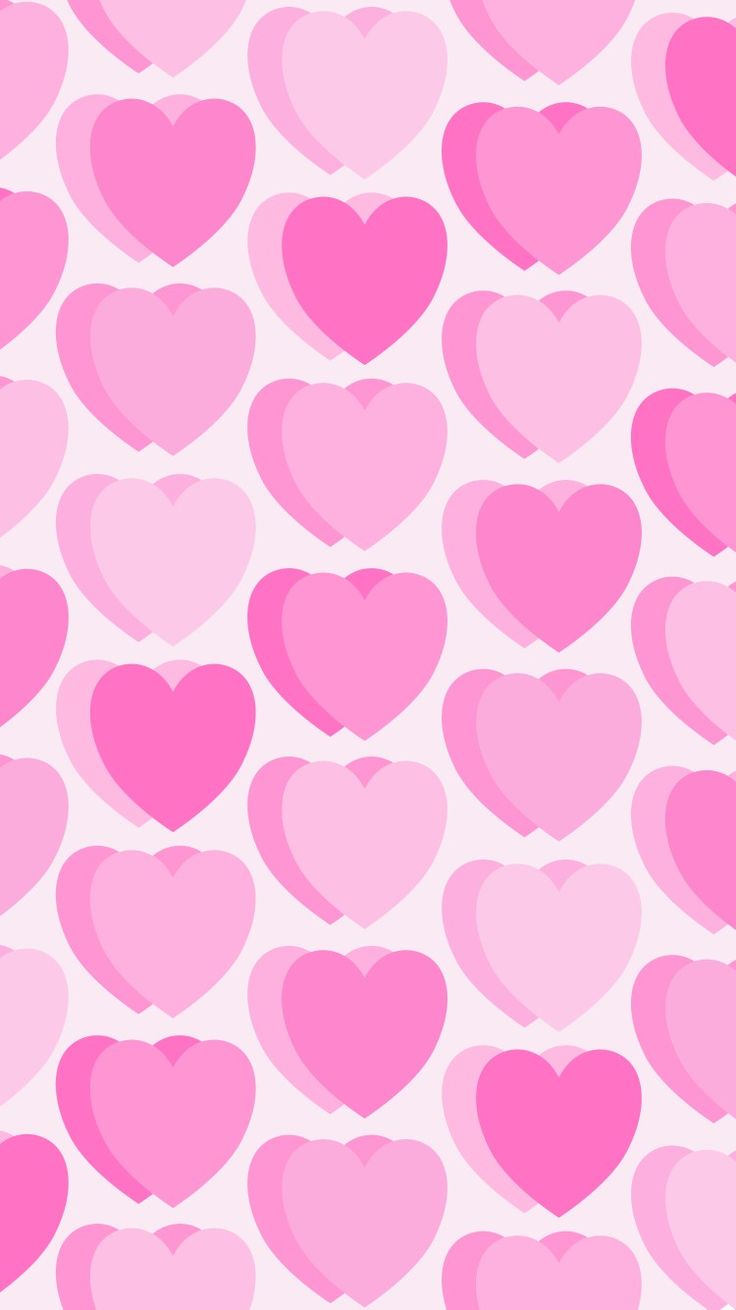 Pastel Pink Hearts Wallpaper