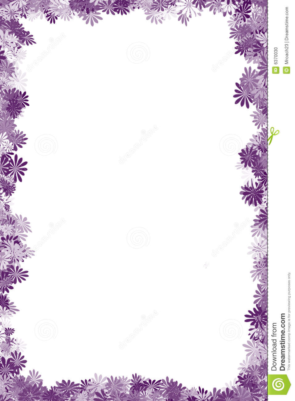 Purple Flowers Clip Art Border Id