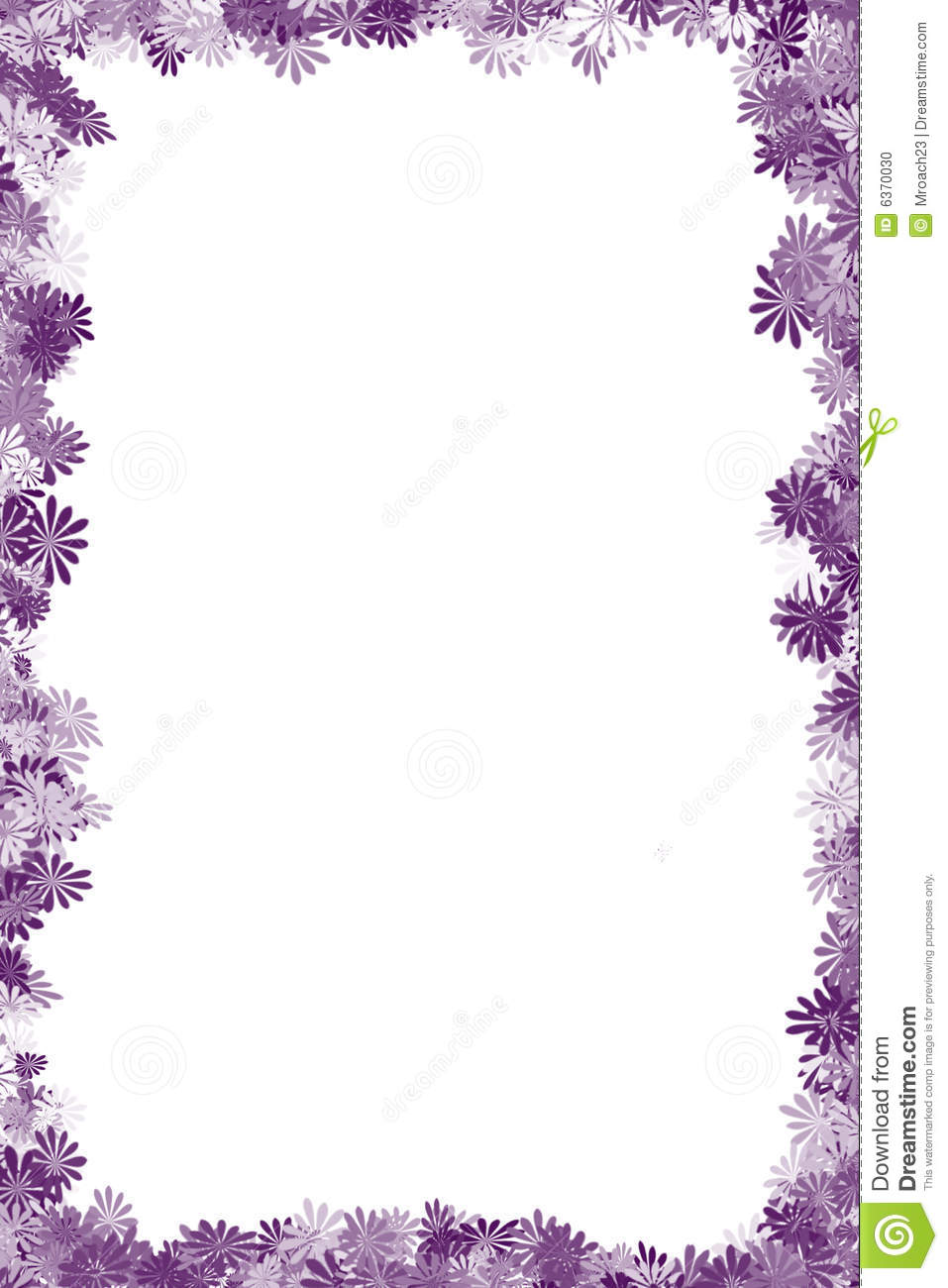 Purple Flower Border Clip Art