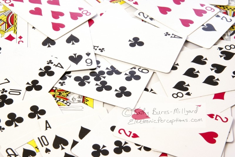 Scattered Deck Of Playing Cards For Use As Design Background