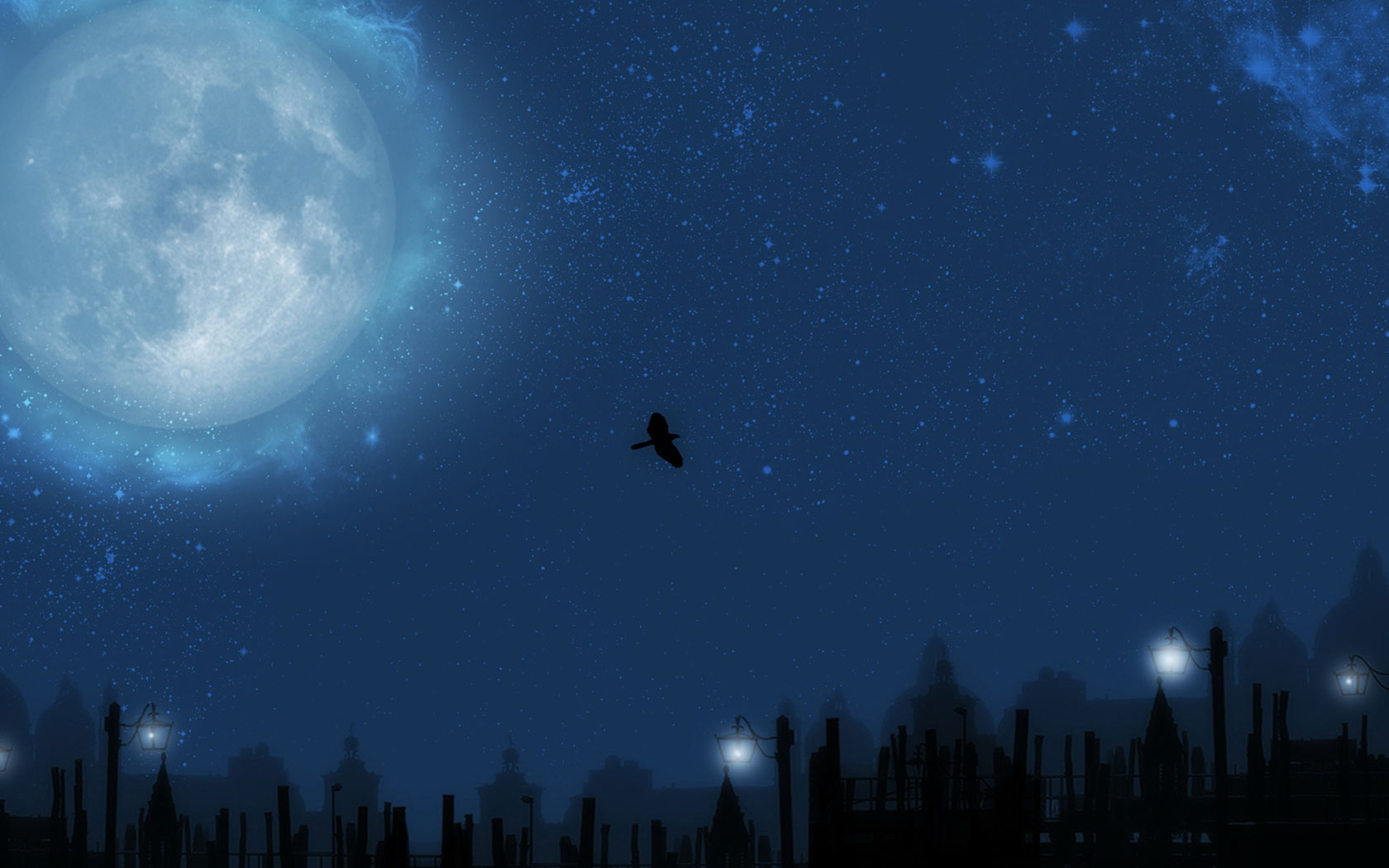 Starry Night Sky Landscape Wallpaper Desktop Background Scenery