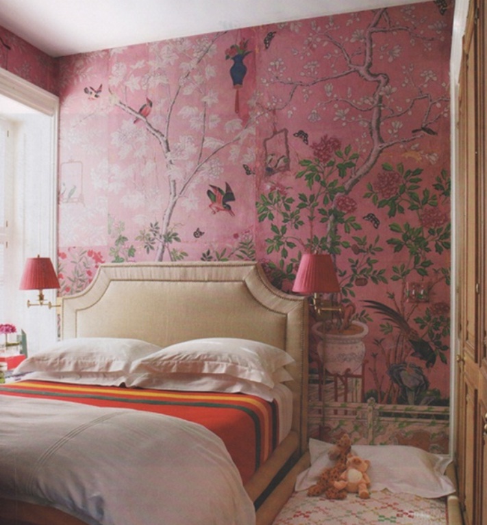Eclectic Bedroom Ideas Design with Wallpaper   nijihomedesign