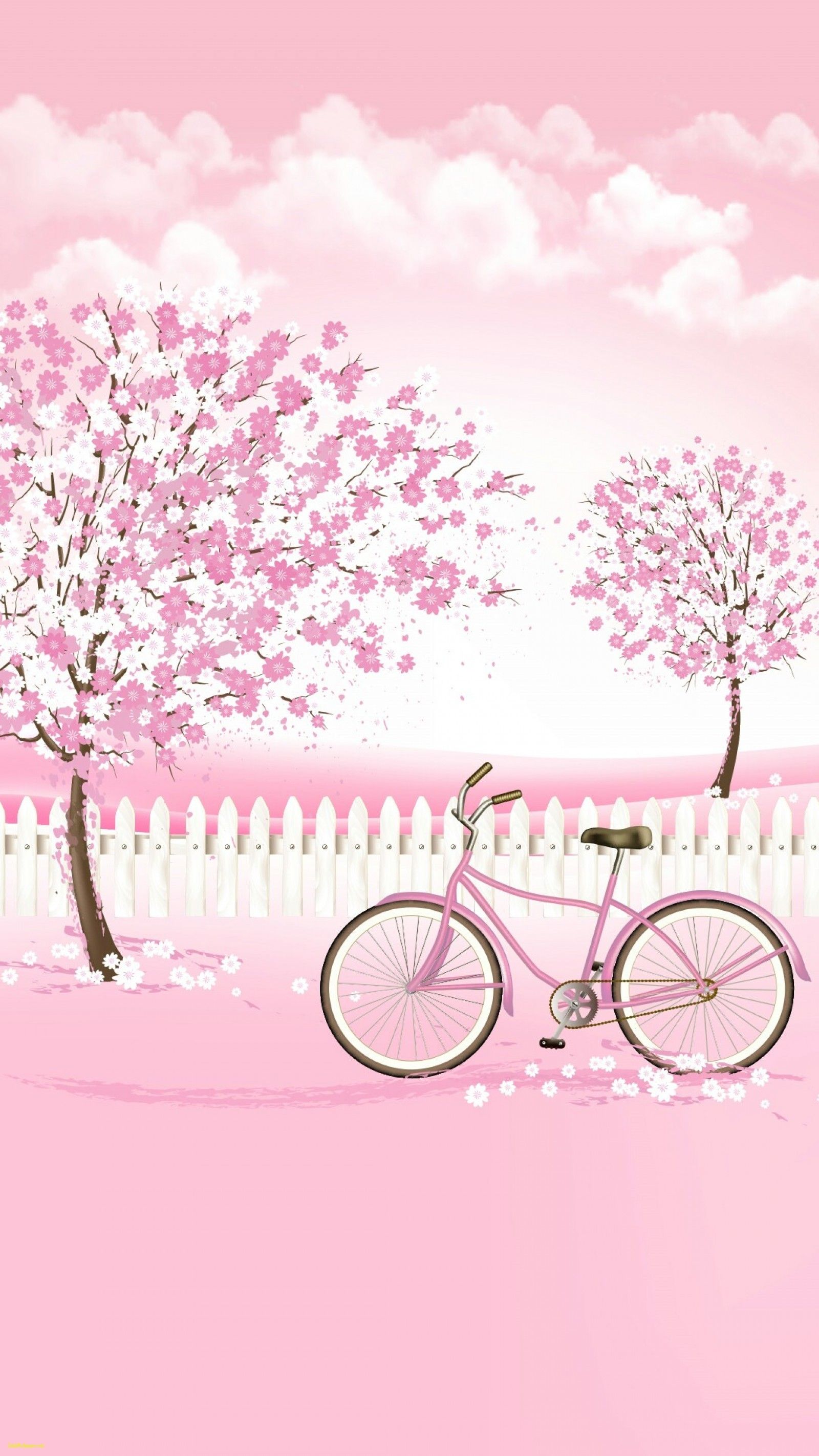 Cute Pink And White Background Wallpaper For Phone