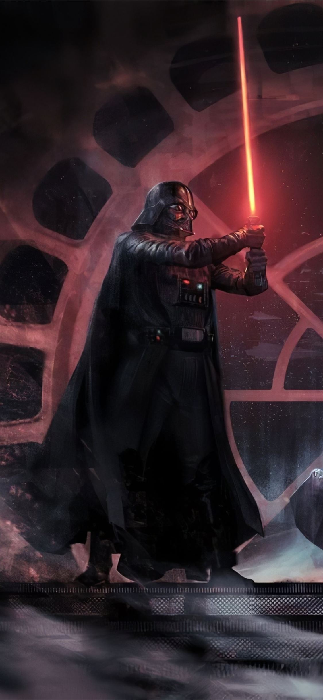 Darth Vader Vs Luke Skywalker iPhone X Wallpaper