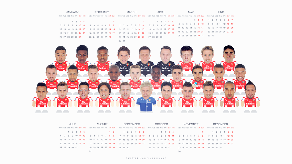 Arsenal Wallpaper Calendar By