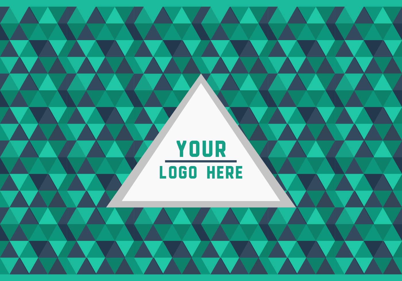 Green Triangle Geometric Logo Background Vector