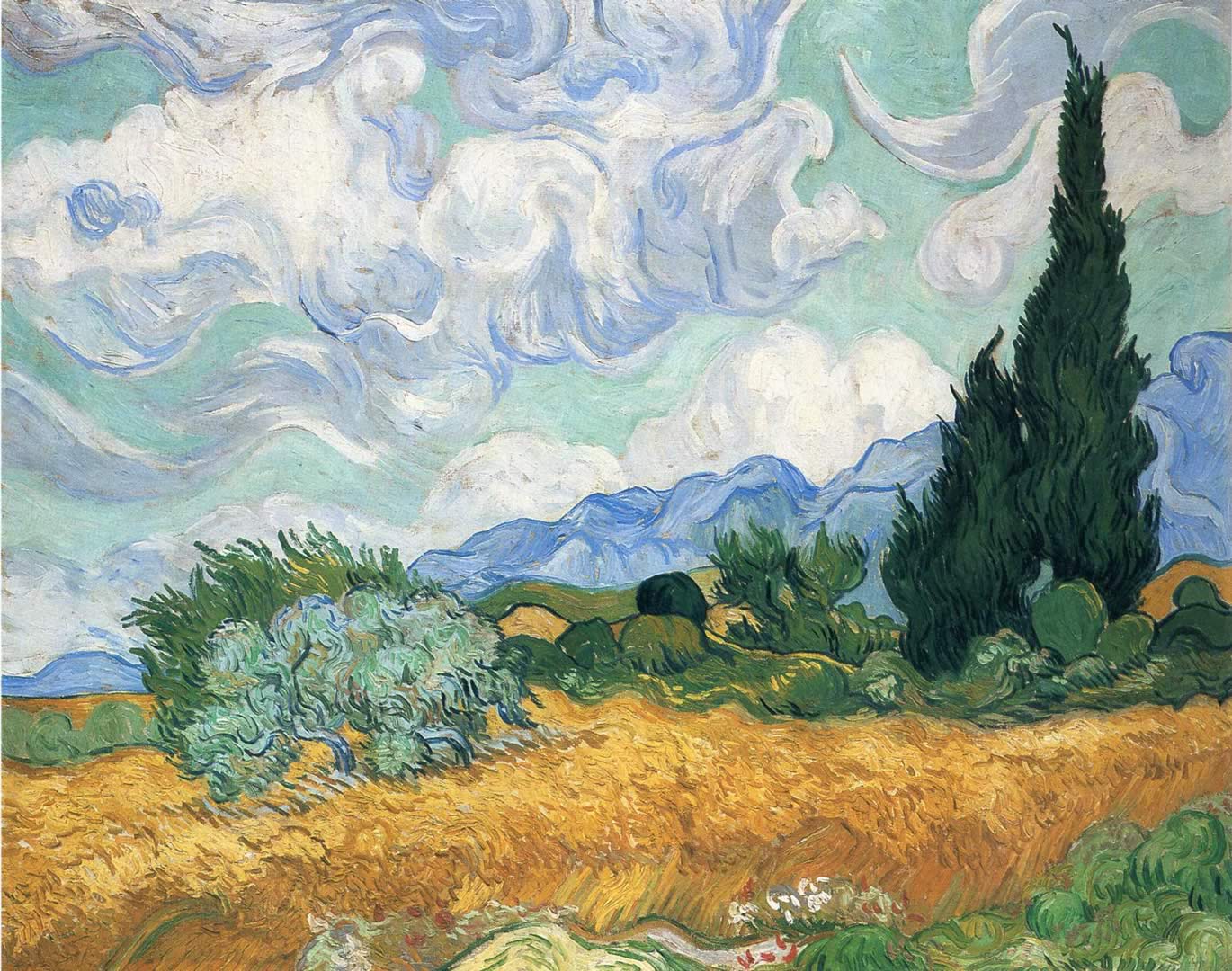 Landscape Vincent Van Gogh Wallpaper Top