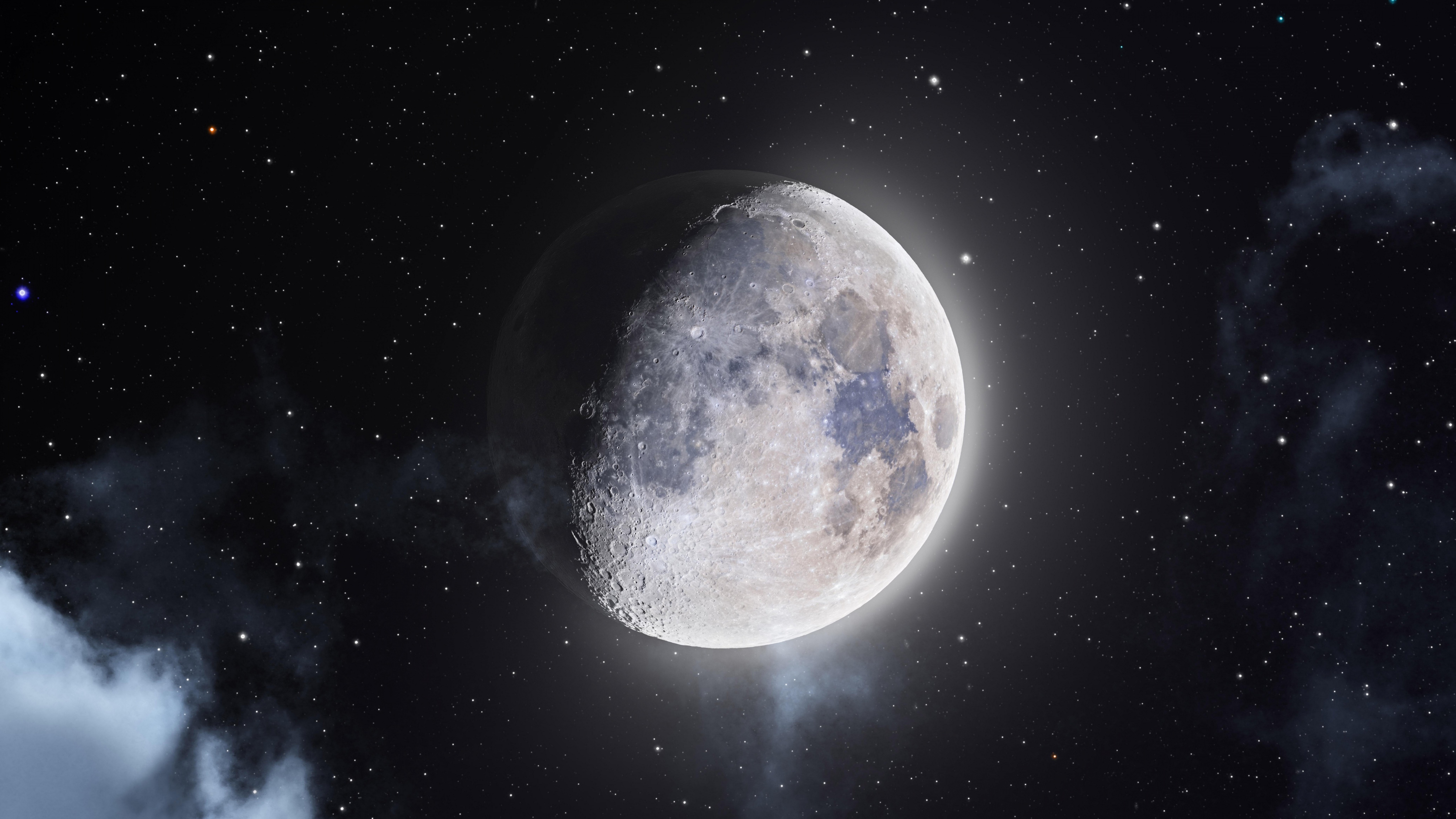 Super Moon Wallpaper 4k 8k Full Stars Cosmos