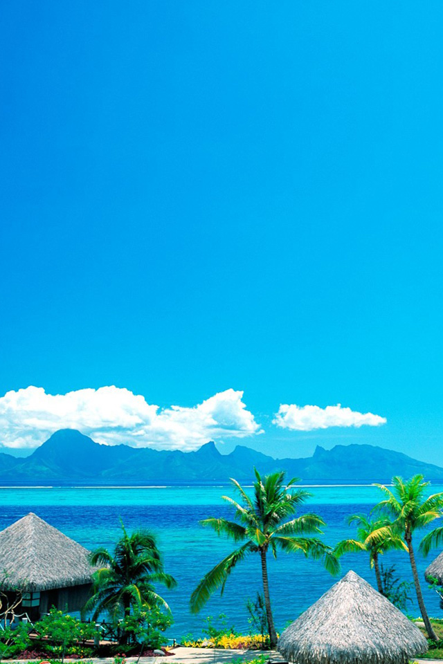 Vacation Paradise Maldives Desktop iPhone Wallpaper