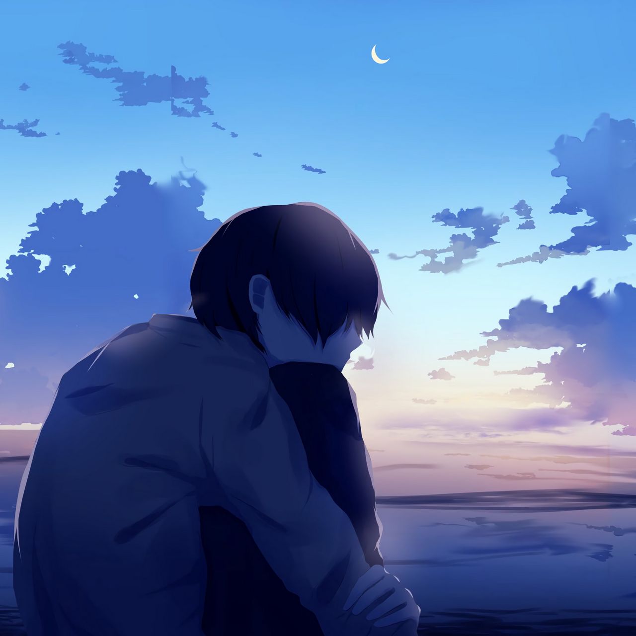 lonely anime boy by xinje on DeviantArt
