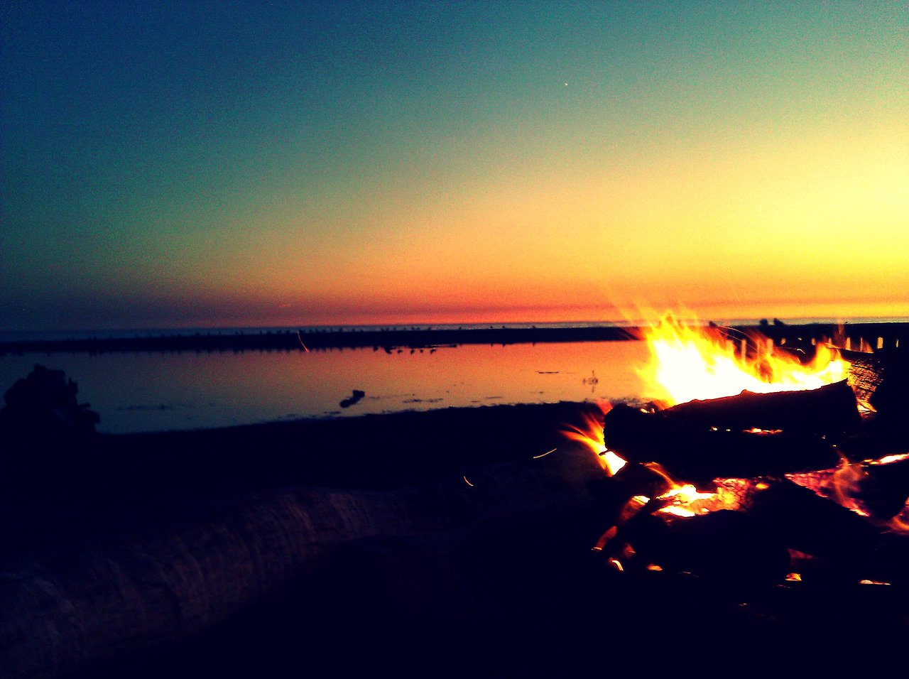 Beach Bonfire By Chloeeeelynnee97