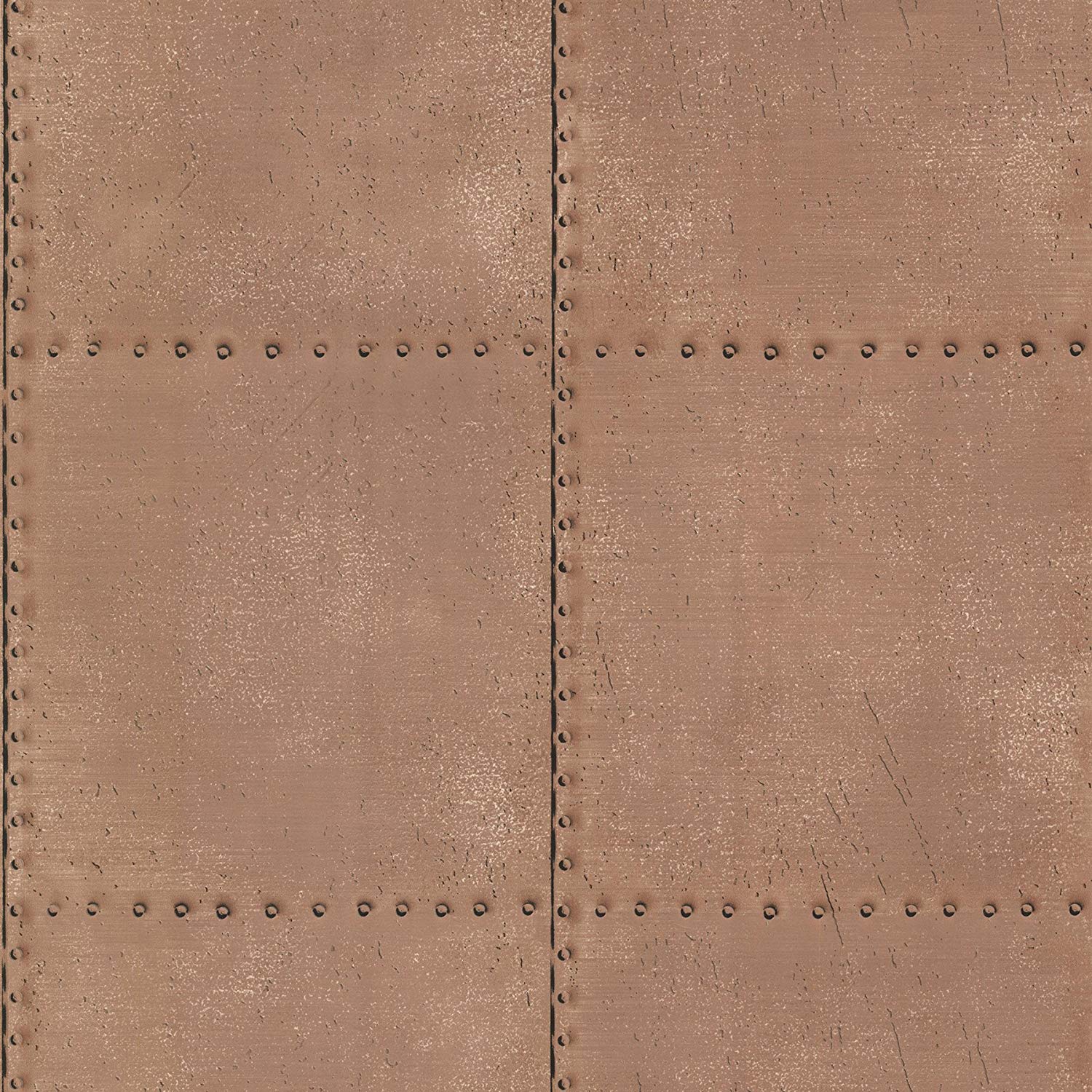 Beacon House Riveted Industrial Tile Wallpaper Copper