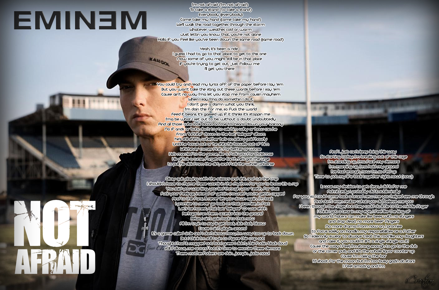 Eminem Not Afraid Lyrics By Tushaar Tushaar4gfx Fan Art Wallpaper