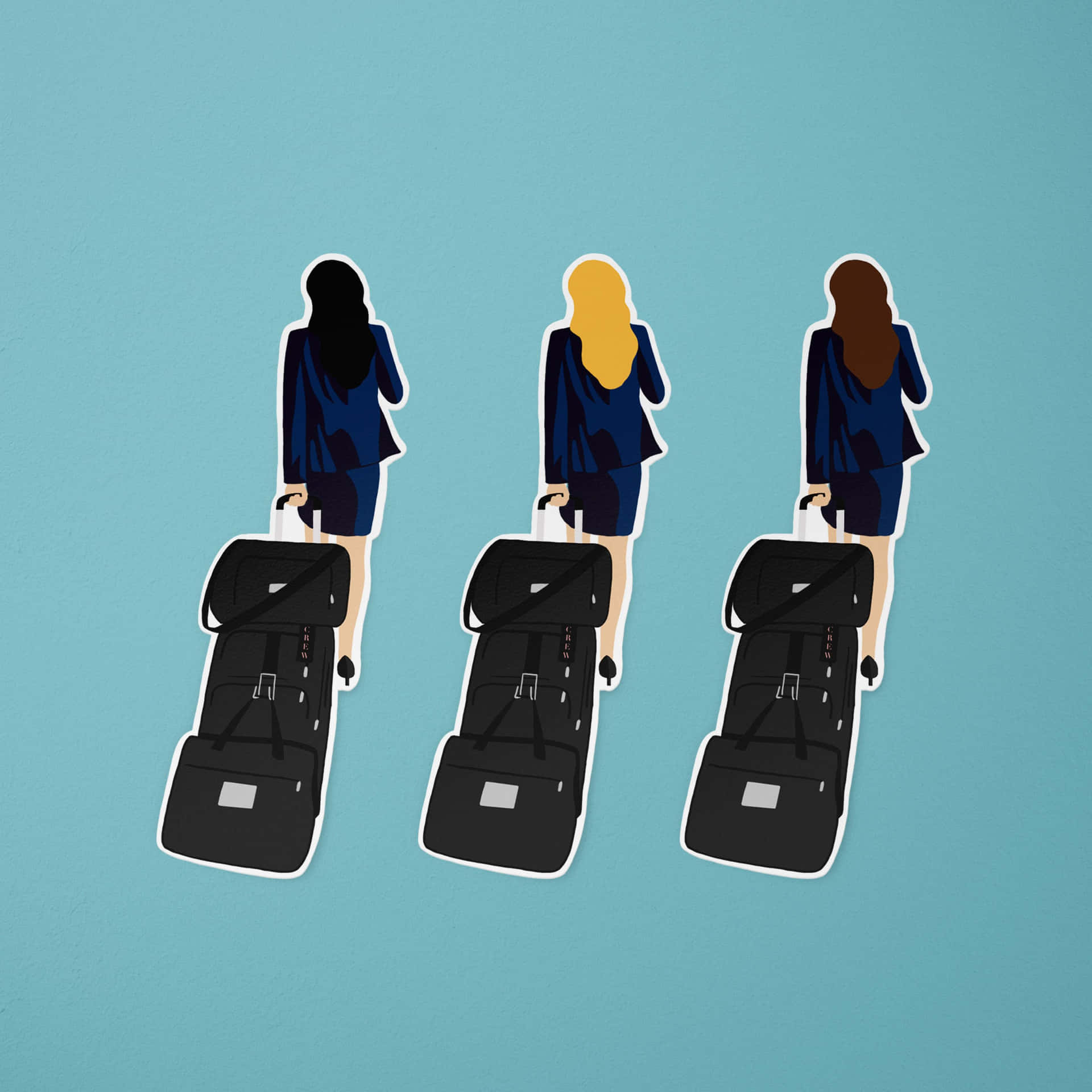 Digital Illustration Flight Attendant Picture Wallpaper