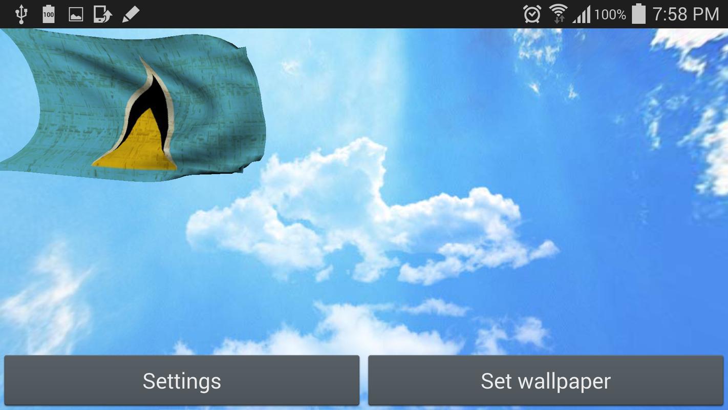 3d Saint Lucia Flag Wallpaper For Android Apk