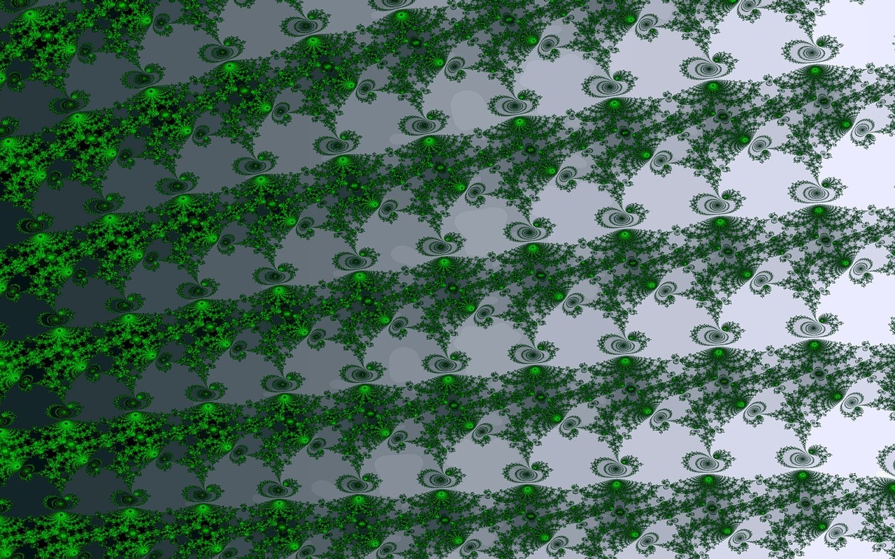 Green Fractal Pattern Wallpaper