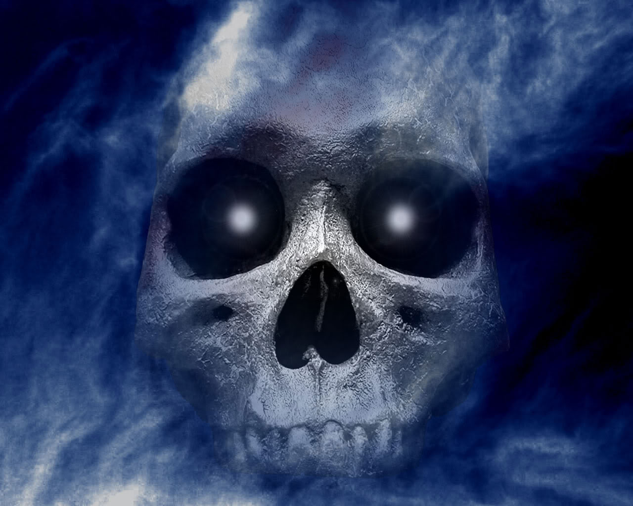 scary skull wallpaper widescreen