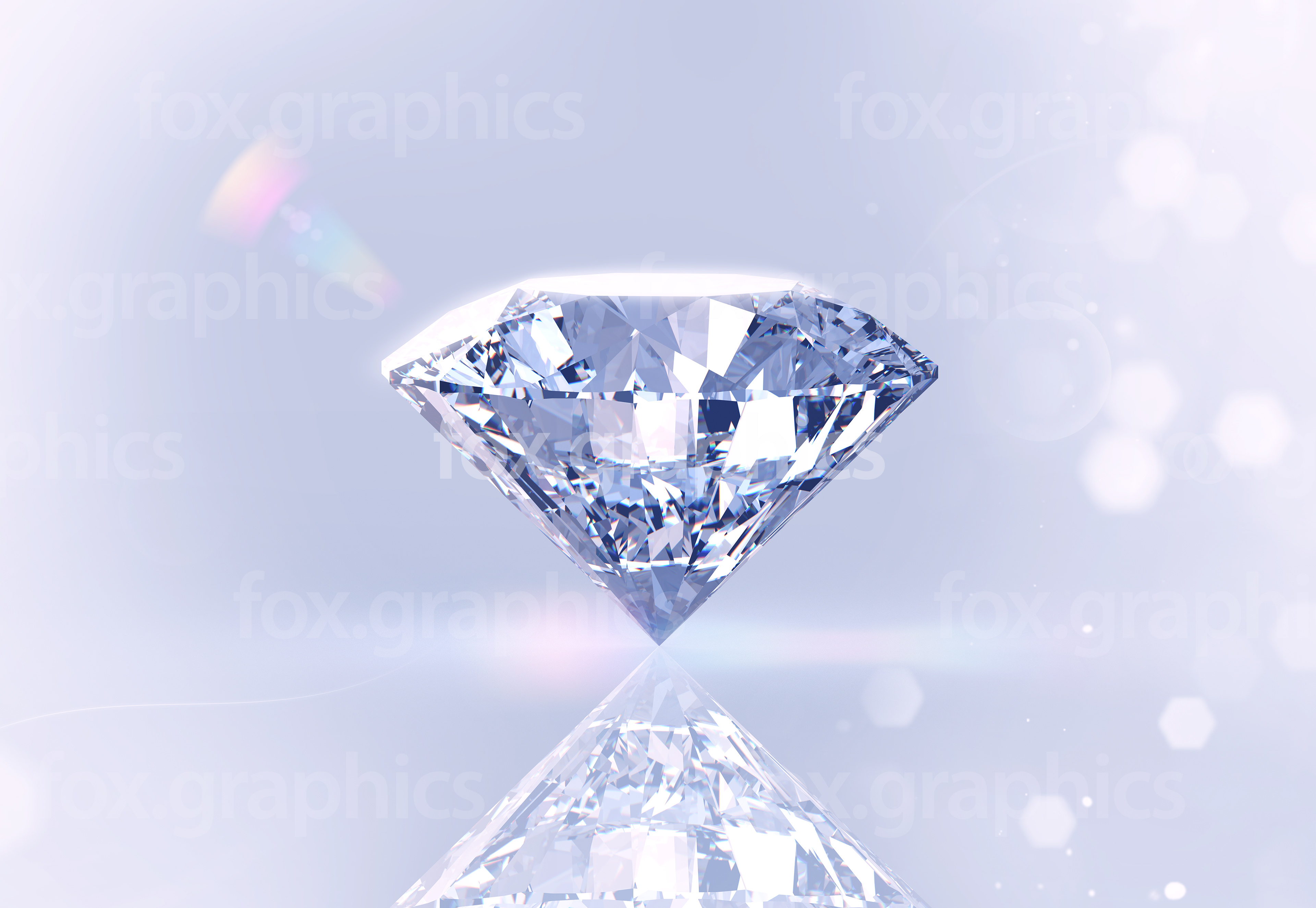 Shiny Diamond Background Fox Graphics