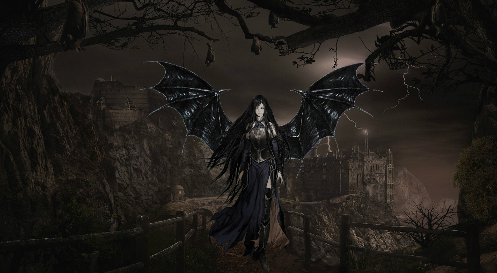Evil Gothic Demon Wallpaper Background