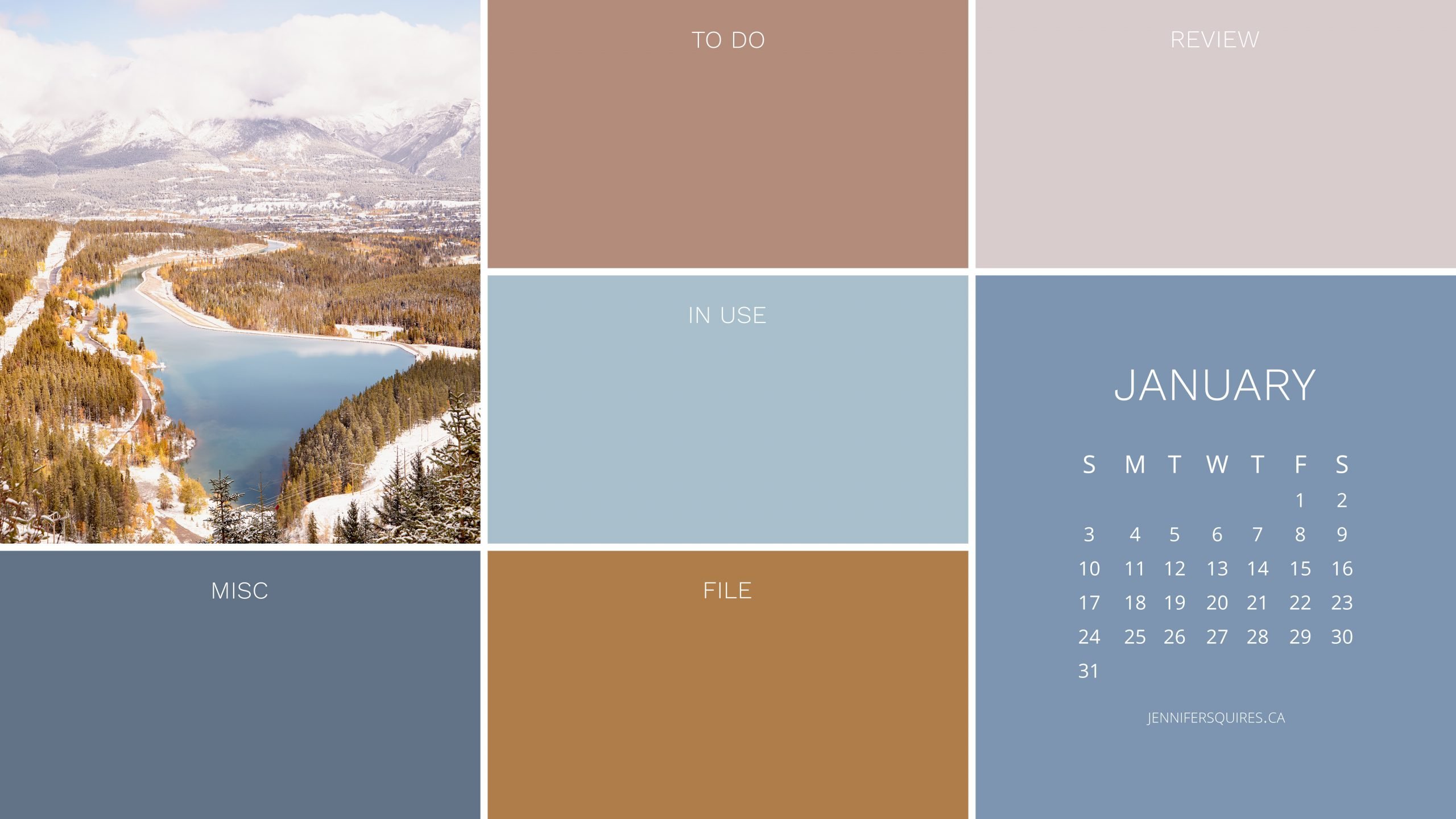 January Wallpaper With Calendar For iPhone And Desktop