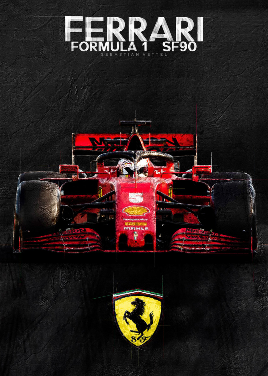 Sebastian Vettel Poster By Studiosix Displate In Formula