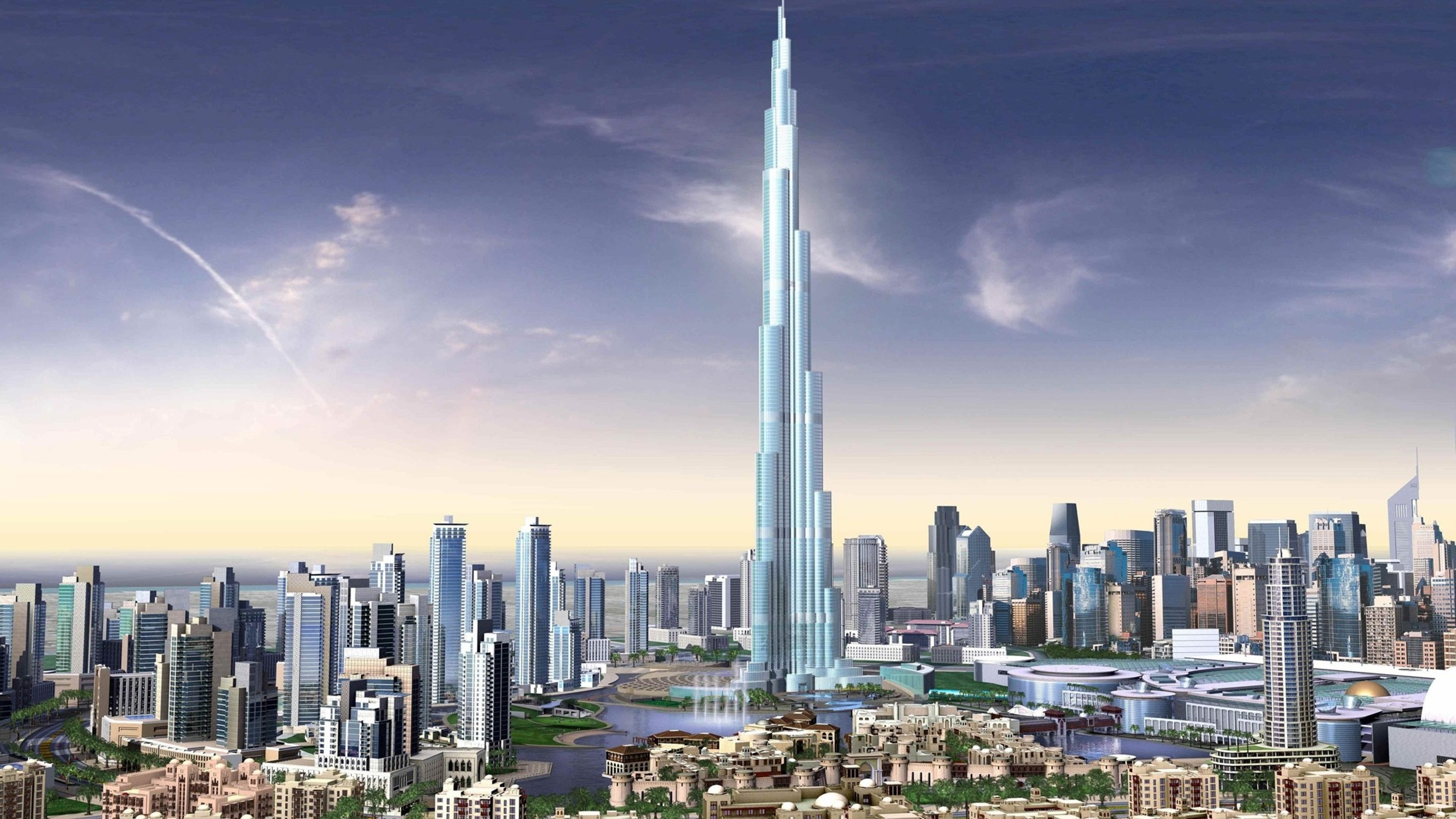  Dubai Building Sky Urban landscape Wallpaper Background 4K Ultra