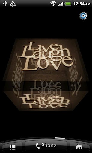 With An Amazing Favorite Live Laugh Love 3d Photo Cube Wallpaper
