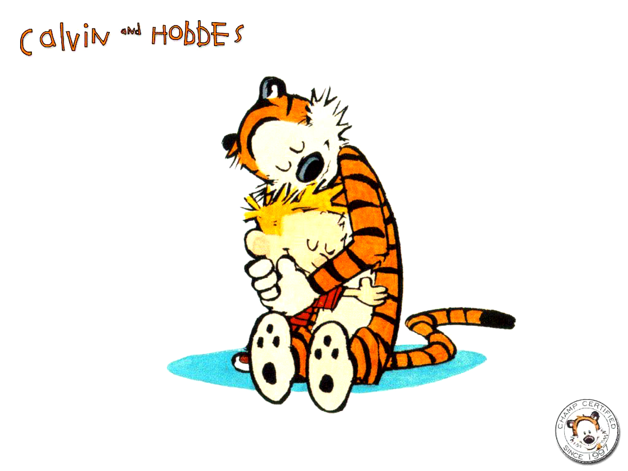 Calvin And Hobbes Cute Cartoon HD Wallpaper