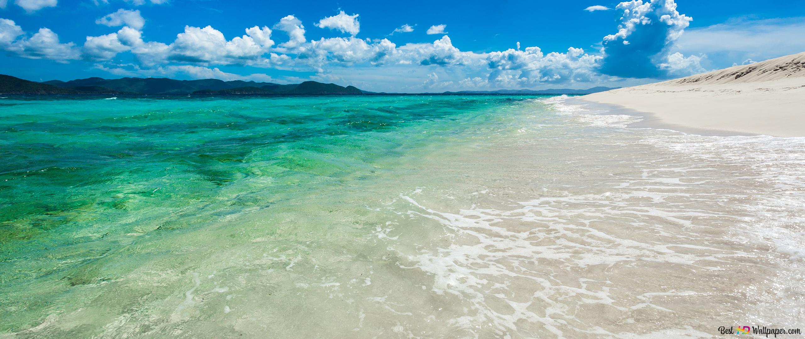 White Beach 4k Wallpaper